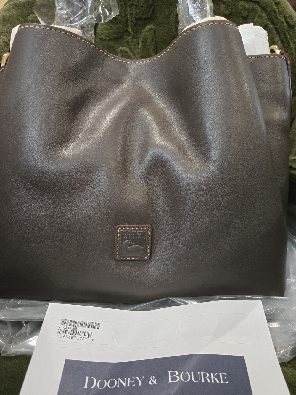 ✨️NWT. Dooney & Bourke Florentine Barlow In Charcoal. Shoulder Tote SATCHEL ✨️